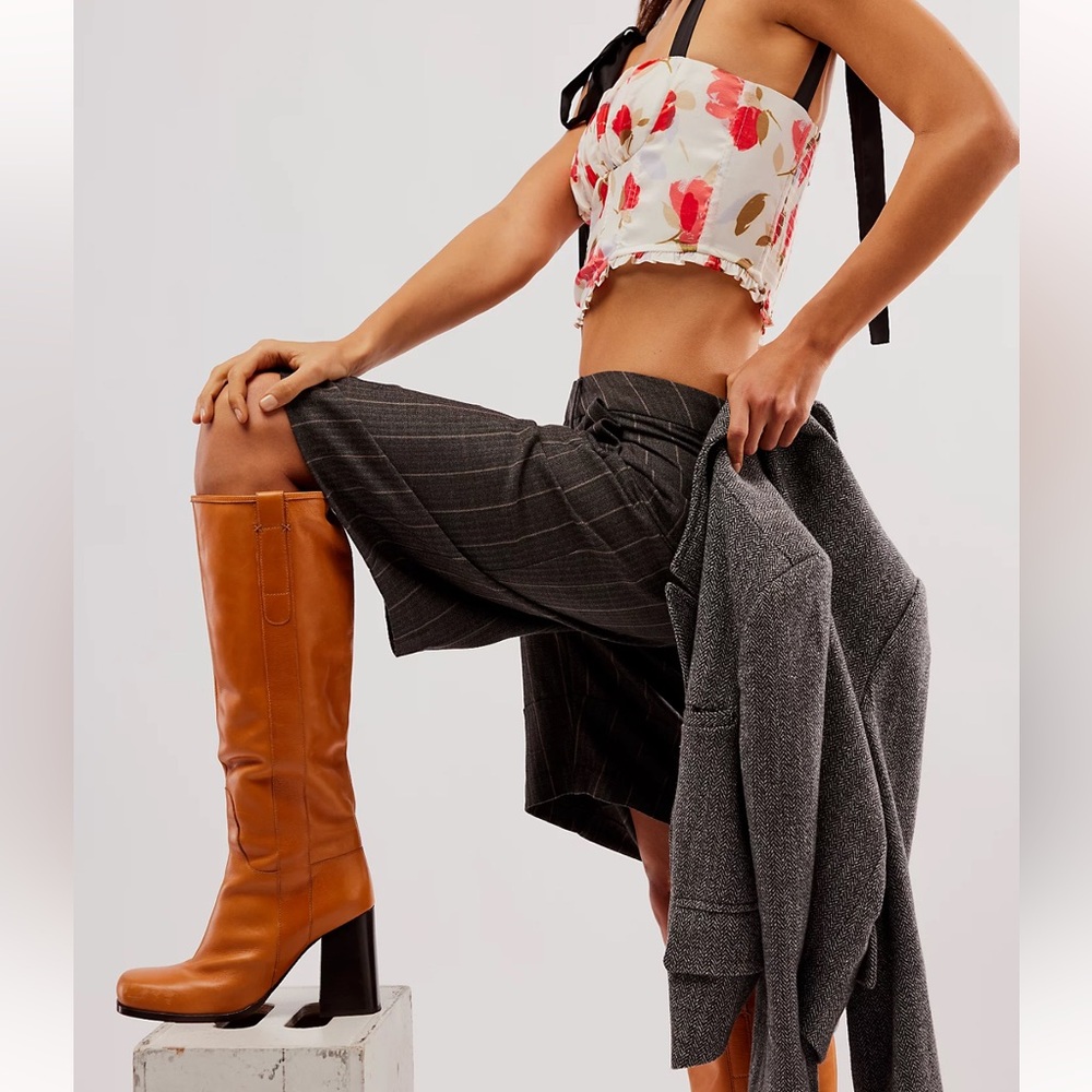 Free People Tan Heeled Boots